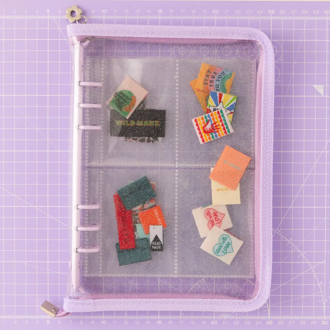 Label Stash Folder - Purple - Sewing Label Storage
