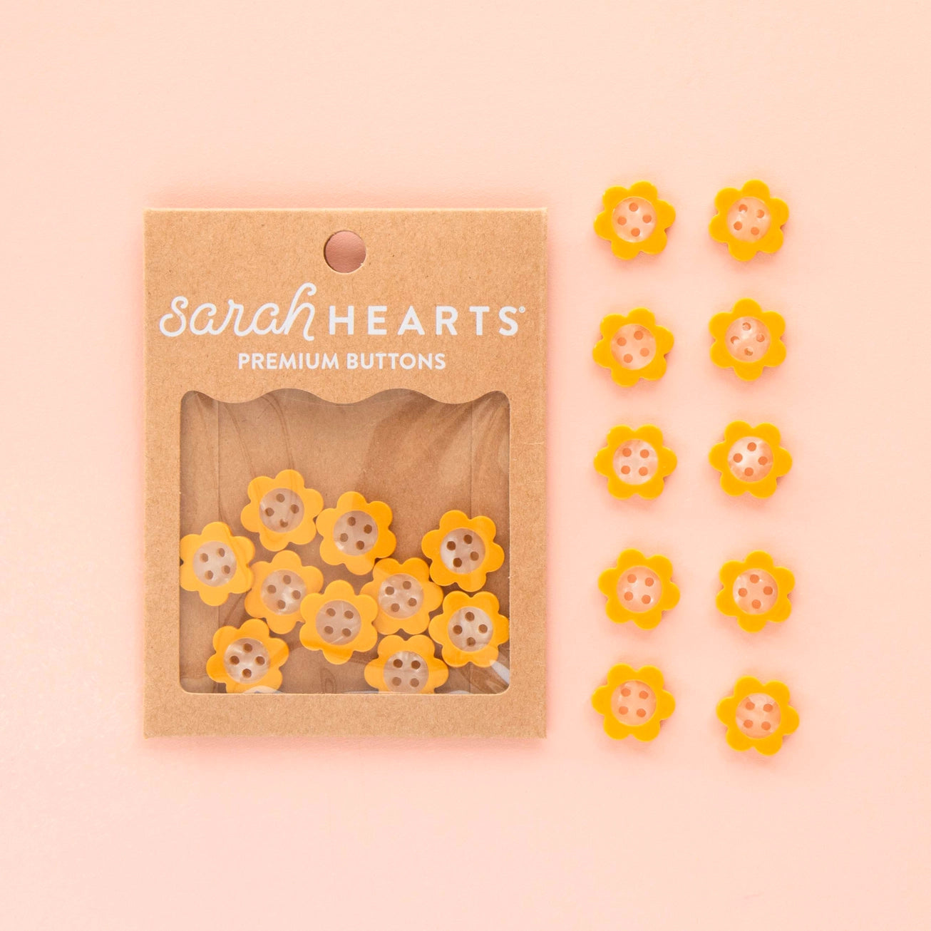 Small Yellow Daisy Buttons 5/8"