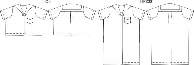 The Mary White Top and Dress Pattern - UK Sizes 18-28