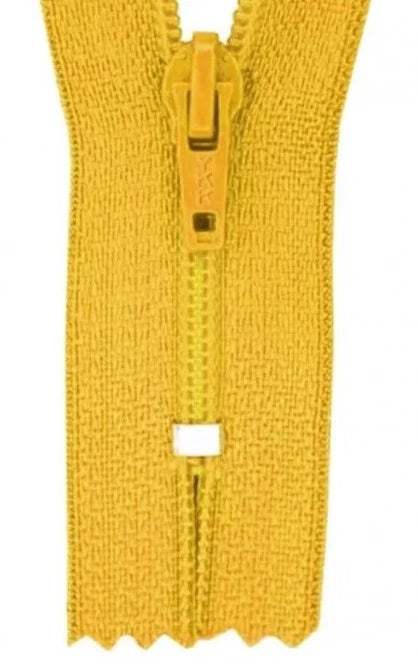Non-Divisible Nylon Zipper - Yellow