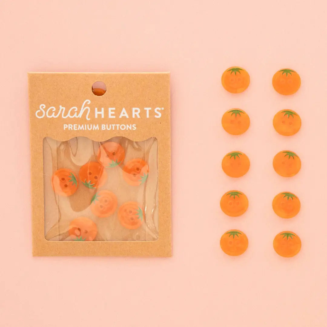 Orange Heirloom Tomato Buttons 5/8"