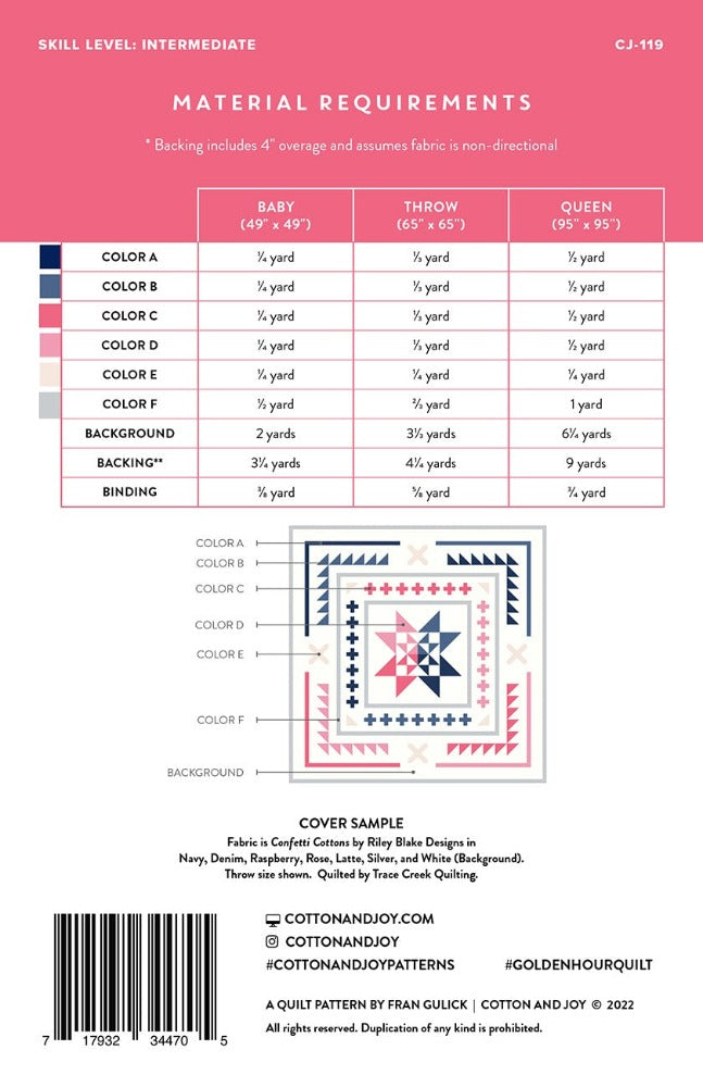 Golden Hour Quilt Pattern