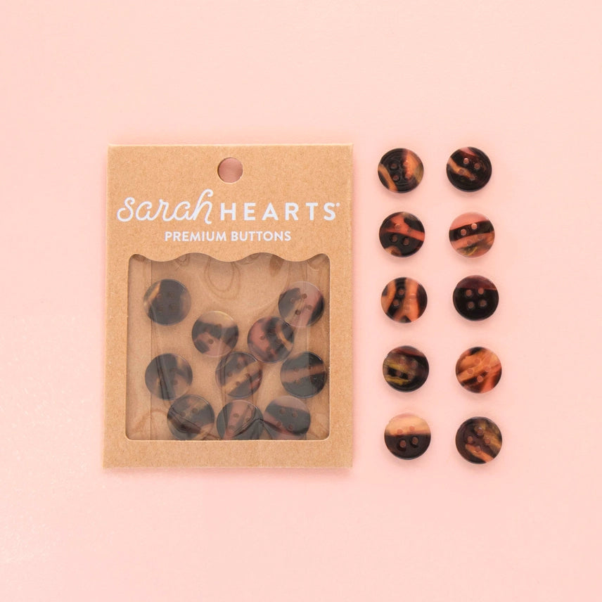Small Tortoise Shell Buttons 5/8"