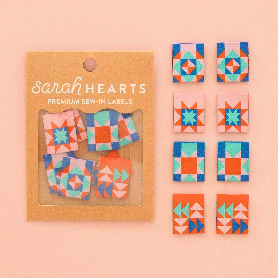 Woven Garment Labels 8-Pack - Summer Vibes Quilt Block Multipack
