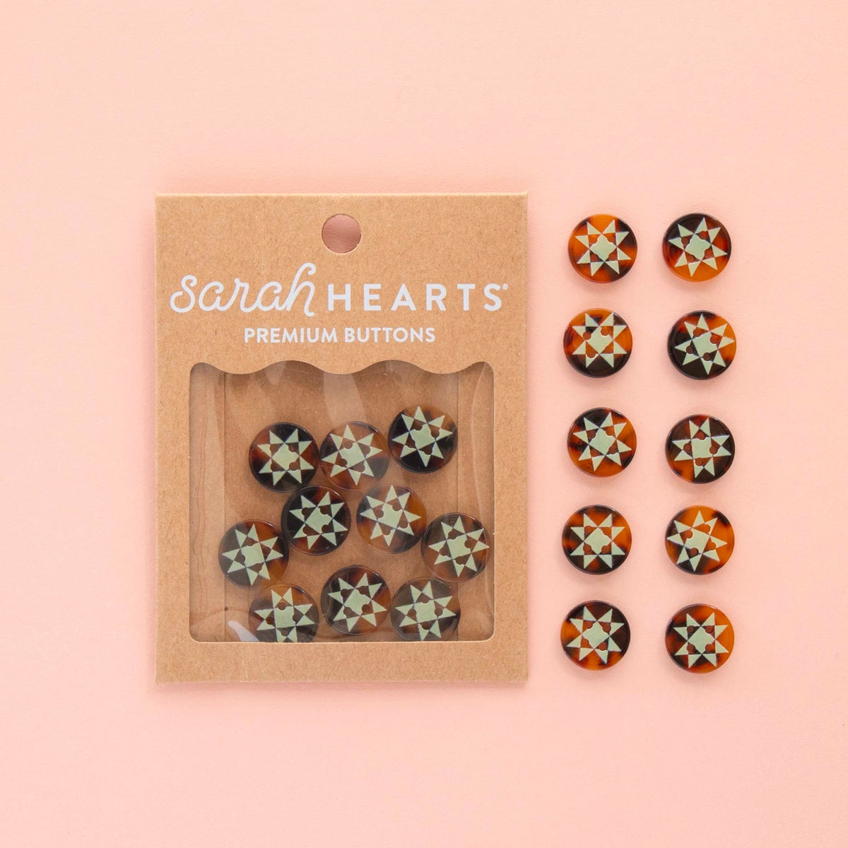Small Quilt Block Buttons 5/8"