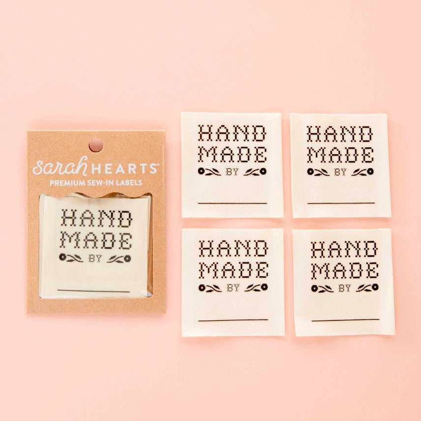 Woven Garment Labels 4-Pack -  Crafty Handmade By: Organic Cotton Write in