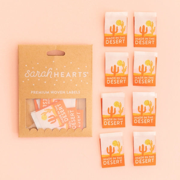 Woven Garment Labels 8-Pack - Made in the Desert - Thread Count Fabrics