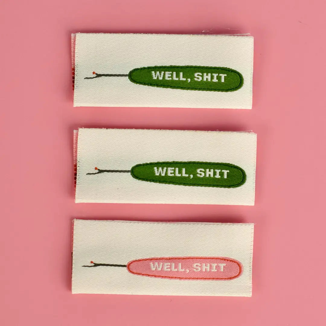 Woven Garment Labels 3-Pack - Well Shit