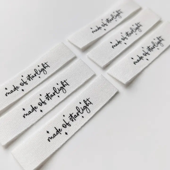 Woven Garment Labels 6-Pack - Made of Starlight
