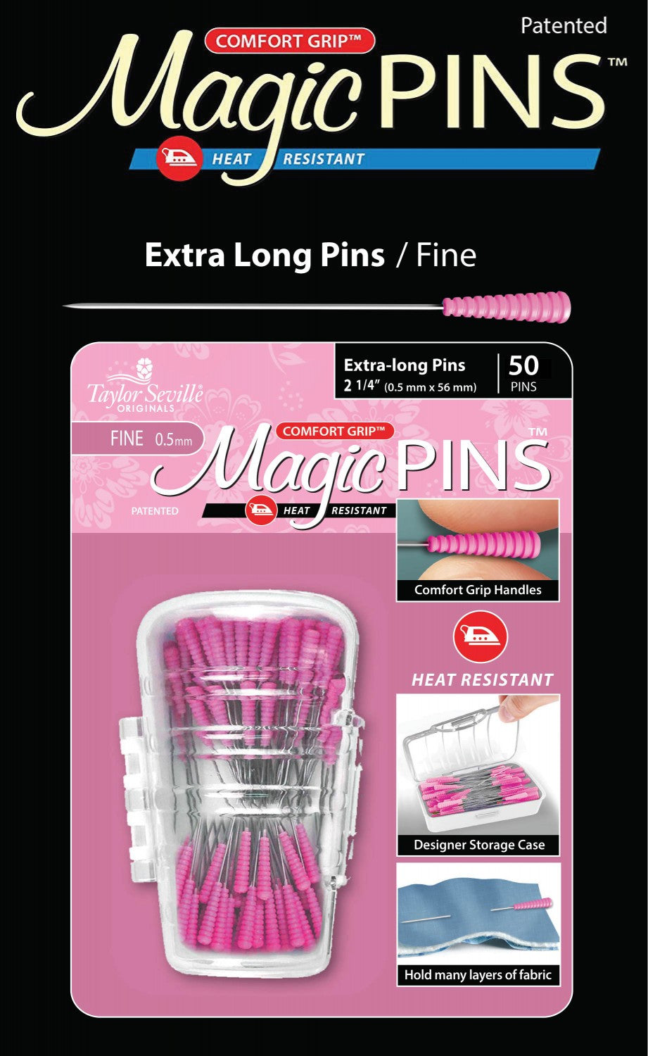 Magic Pins - Extra Long Fine - 50 pc
