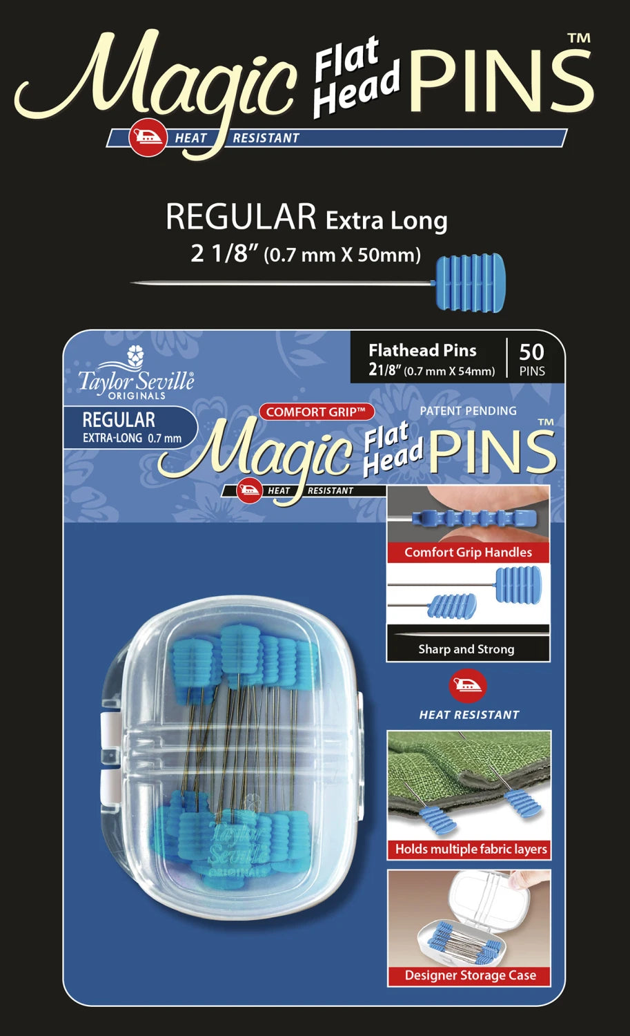 Magic Pins - Flat Head Regular - 100 pc