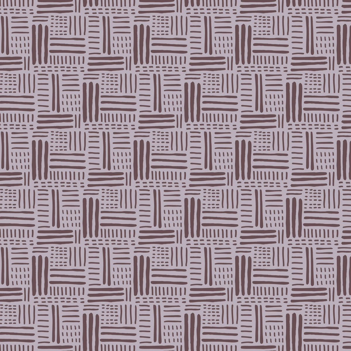 Whimsical Forest Floor - Basket Stitch Lavender Gray