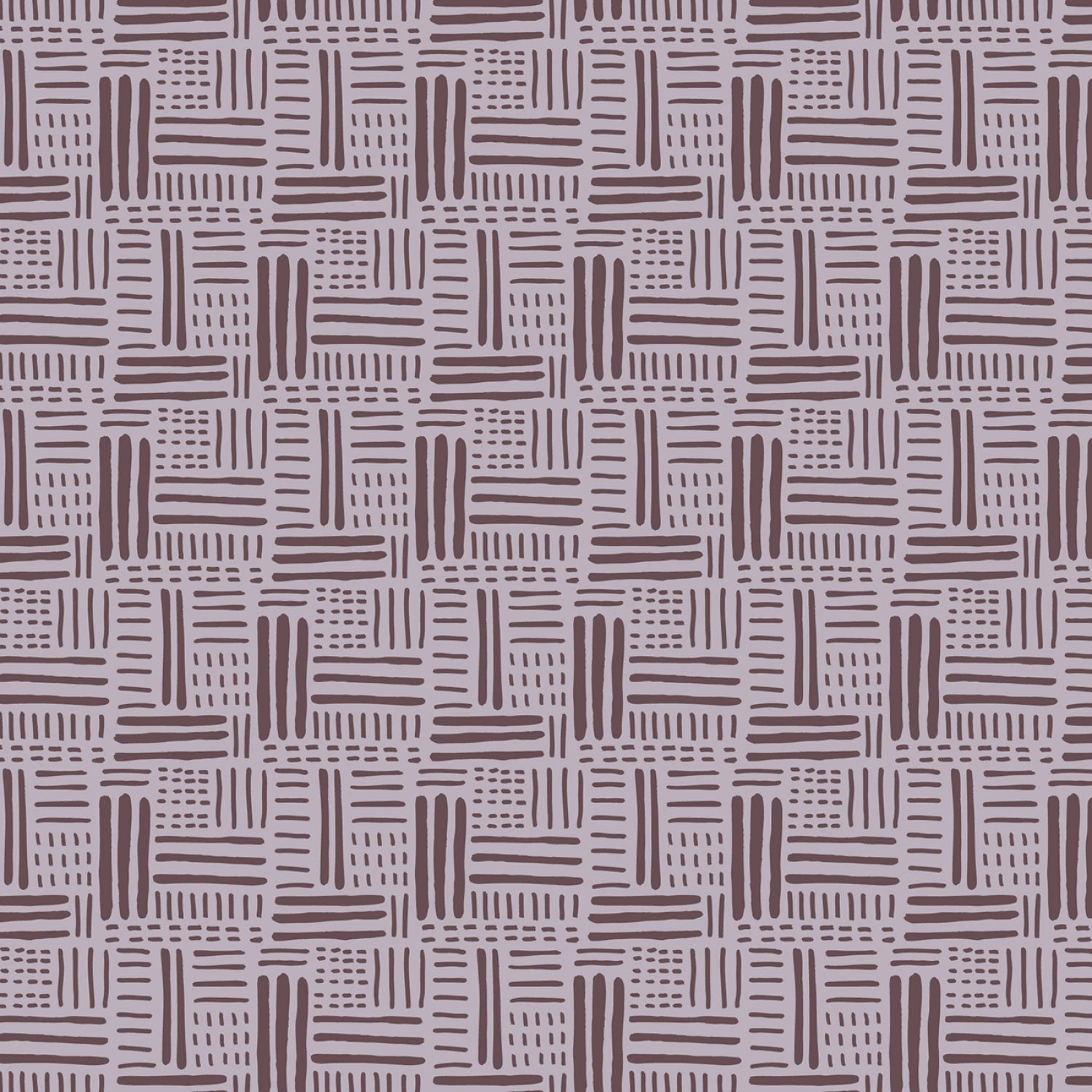 Whimsical Forest Floor - Basket Stitch Lavender Gray