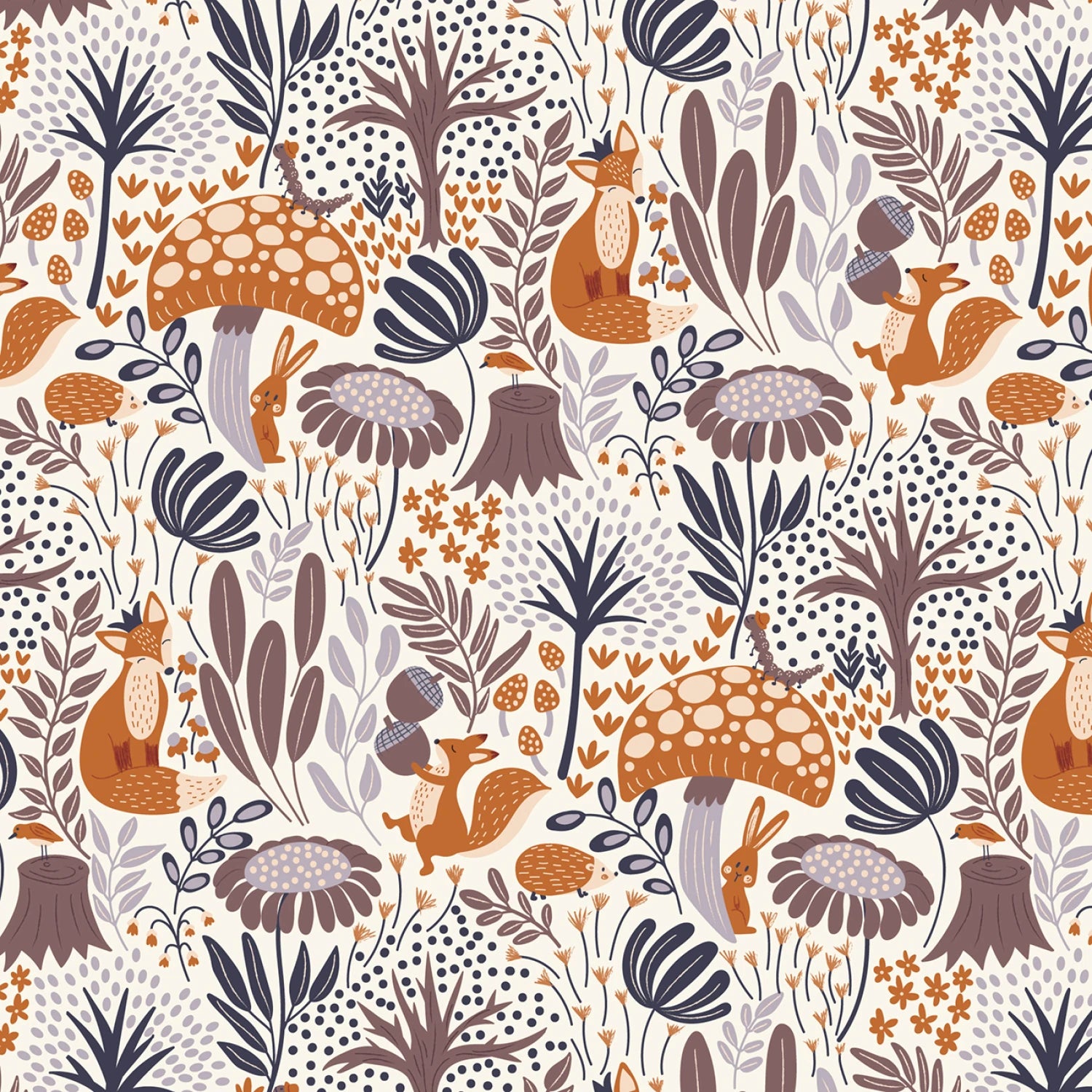 Whimsical Forest Floor - Woodlander's Tale Ivory