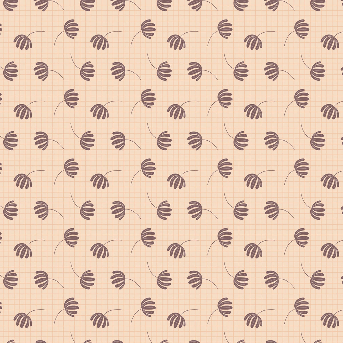 Whimsical Forest Floor - Floating Flora Peach