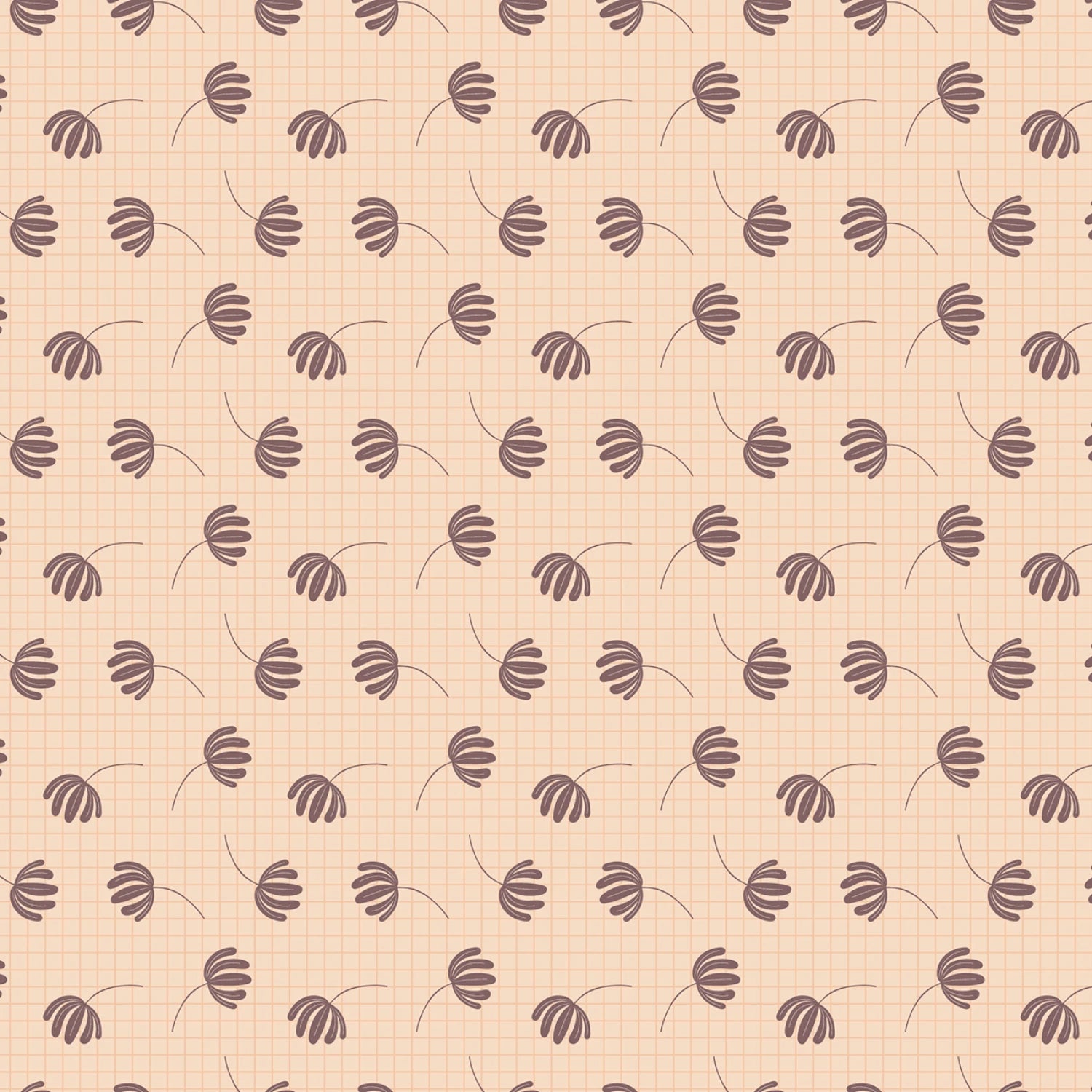 Whimsical Forest Floor - Floating Flora Peach
