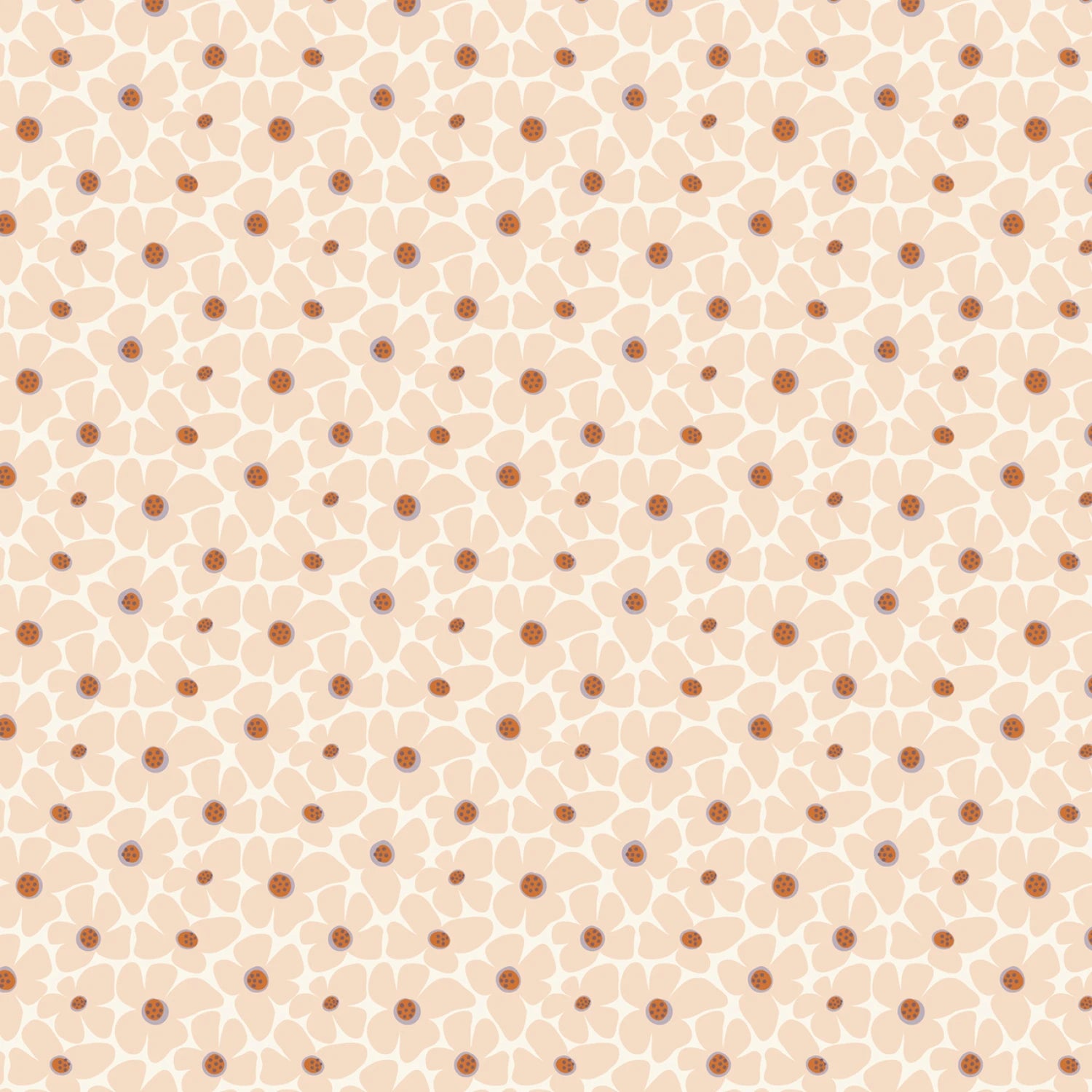 Whimsical Forest Floor - Clover Meadow Peach