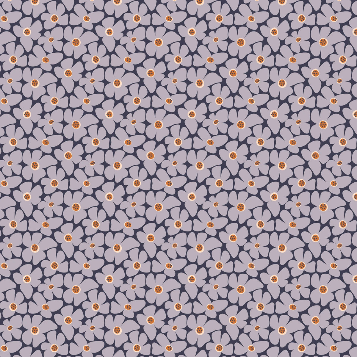 Whimsical Forest Floor - Clover Meadow Lavender Gray