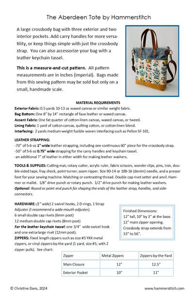 The Aberdeen Tote Pattern