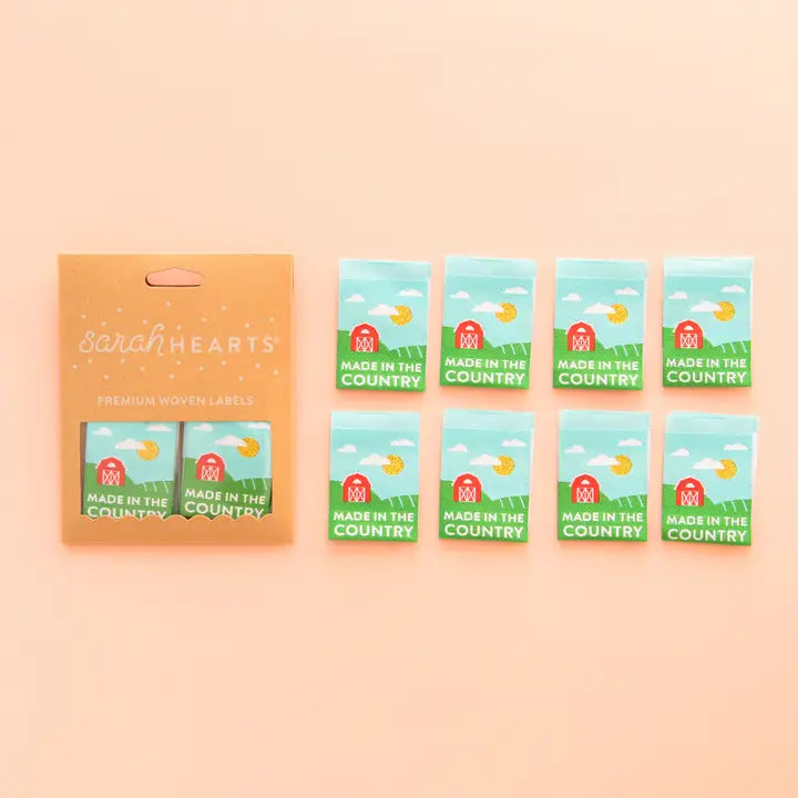 Woven Garment Labels 8-Pack - Made in the Country
