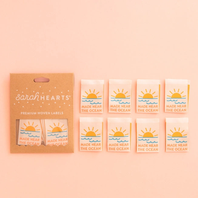 Woven Garment Labels 8-Pack - Made Near the Ocean
