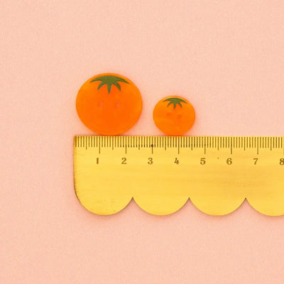 Orange Heirloom Tomato Buttons 1"