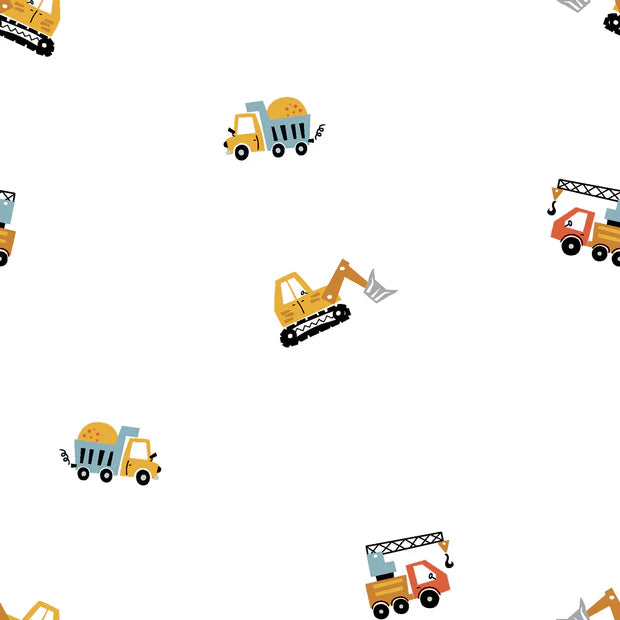 Cotton Poplin - Construction Vehicles