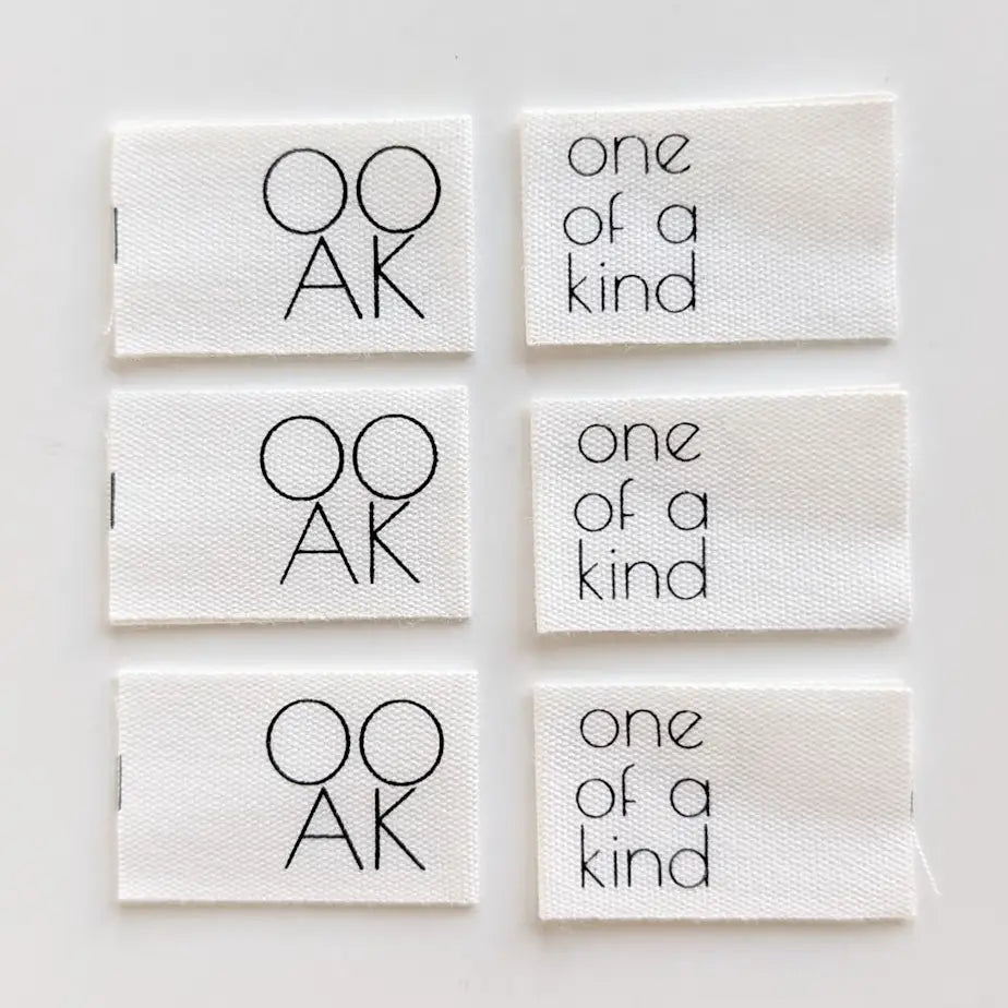 Woven Garment Labels 6-Pack - Ooak. One of A Kind.