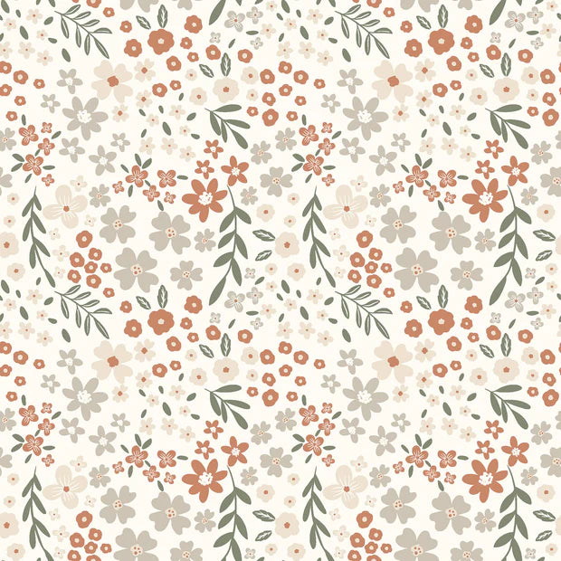 Cotton Poplin - Floral Arrangements Off-White