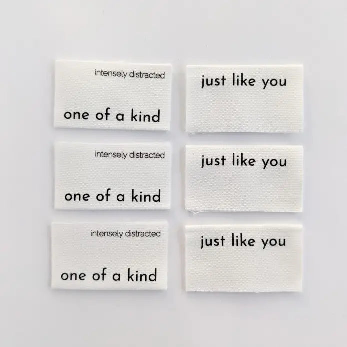 Woven Garment Labels 6-Pack - One of a Kind, Just Like You