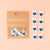 Woven Garment Labels 8-Pack - Blue Hearts