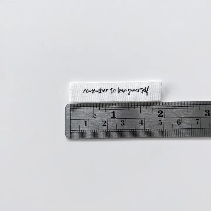 Woven Garment Labels 6-Pack - Remember to Love Yourself