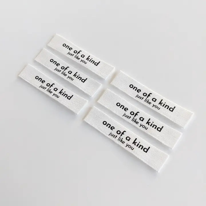 Woven Garment Labels 6-Pack - One of a Kind, Just Like You (End Fold)