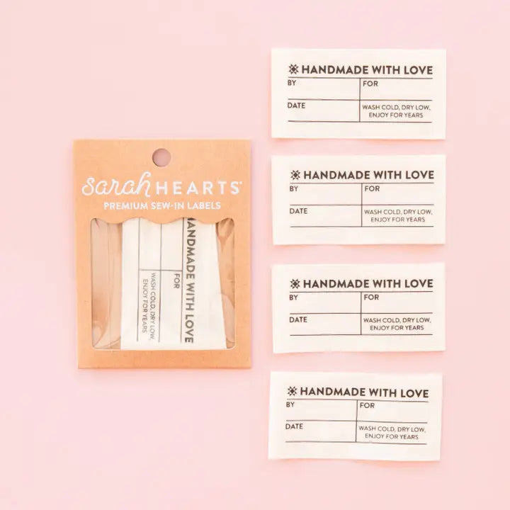 Woven Garment Labels 4-Pack - Simple Handmade Organic Cotton Write-in Labels
