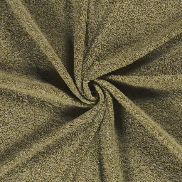 Terry Towelling Olive Green - 1 yard