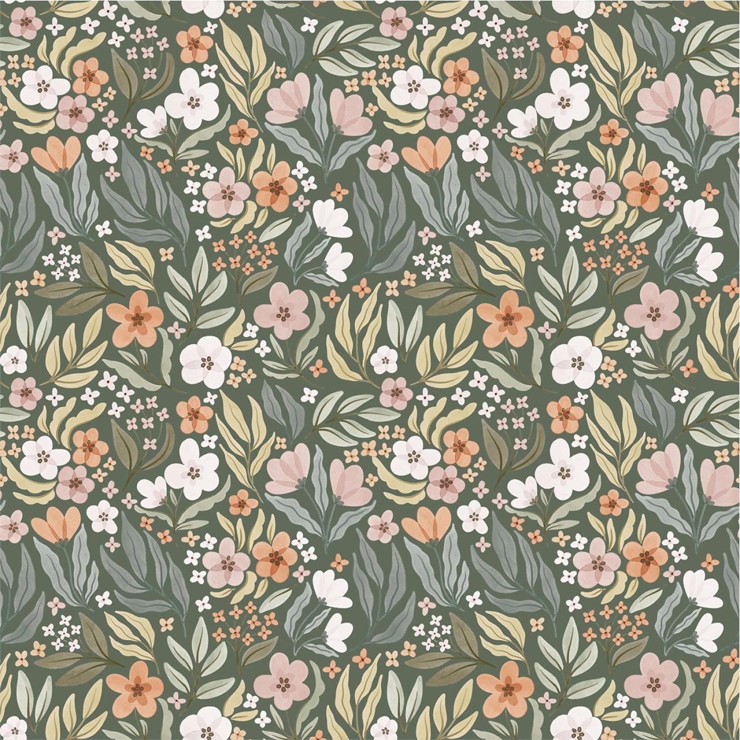 Petals & Purr - Sage Floral Garden