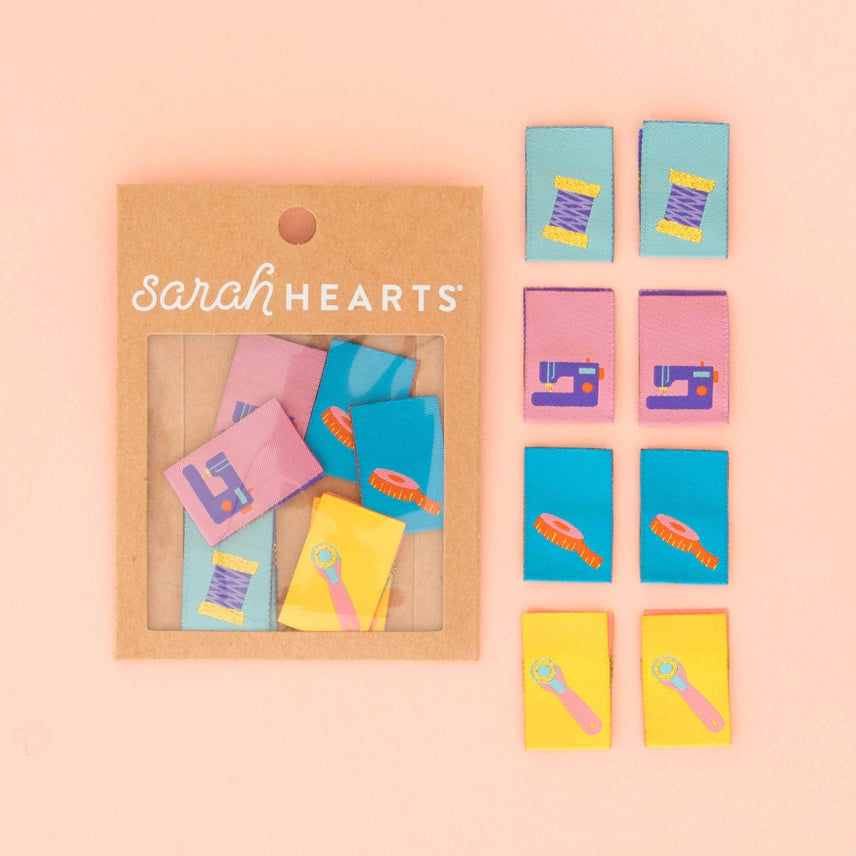 Woven Garment Labels 8-Pack - Sewing Notions