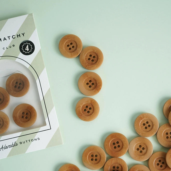 Caramel 1" Corozo Nut Buttons
