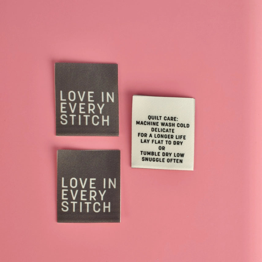 Woven Garment Labels 3-Pack - Love In Every Stitch