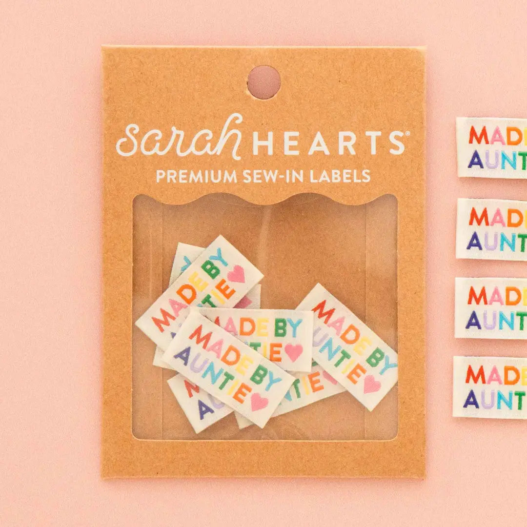 Woven Garment Labels 8-Pack - Made By Auntie
