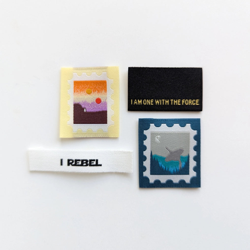 Woven Garment Labels 4-Pack - Galaxy Series 4