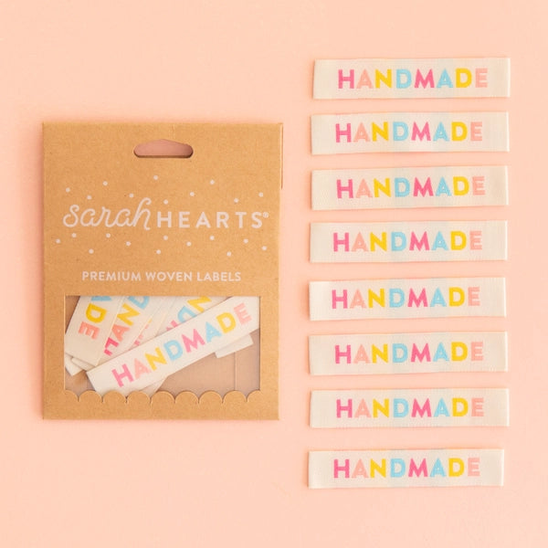 Woven Garment Labels 8-Pack - Handmade