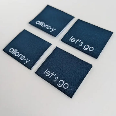 Woven Garment Labels 4-Pack - Allons-Y