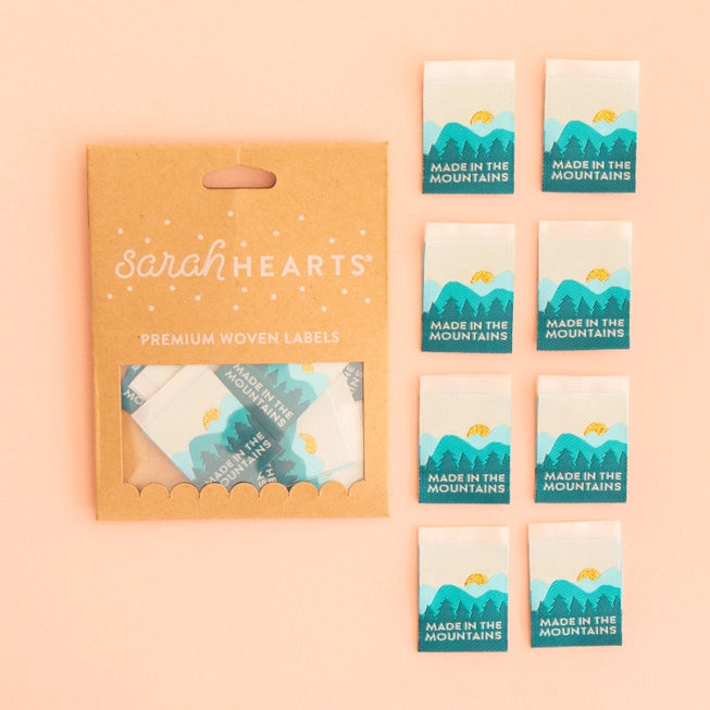 Woven Garment Labels 8-Pack - Made in the Mountains