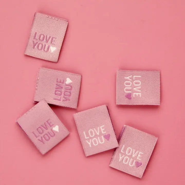 Woven Garment Labels 6-Pack - Love You