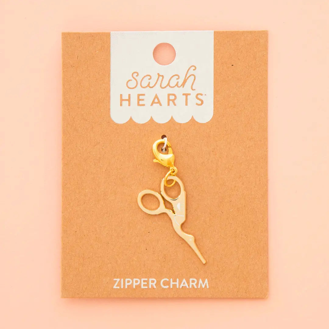 Gold Stork Scissor | Zipper Charm