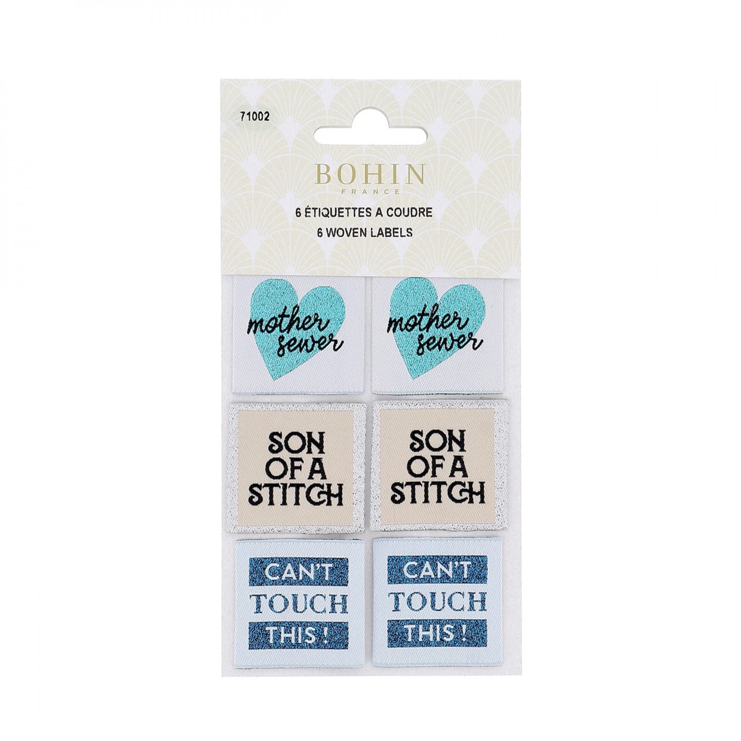 Woven Garment Labels 6-Pack - Bold