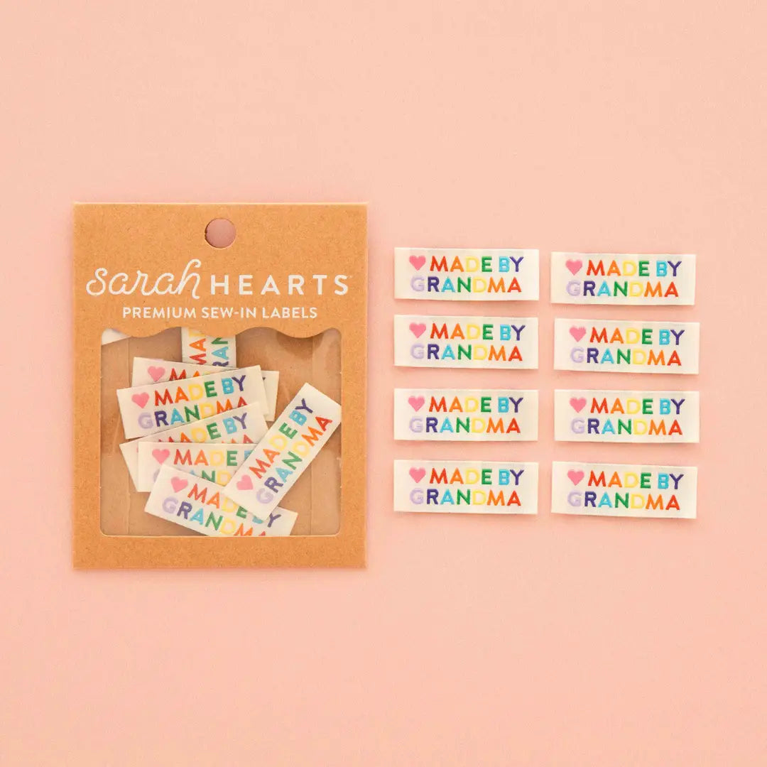 Woven Garment Labels 8-Pack - Made By Grandma