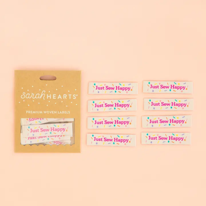 Woven Garment Labels 8-Pack - Just Sew Happy