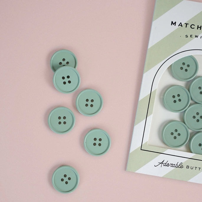 Sage 7/8" Retro Buttons